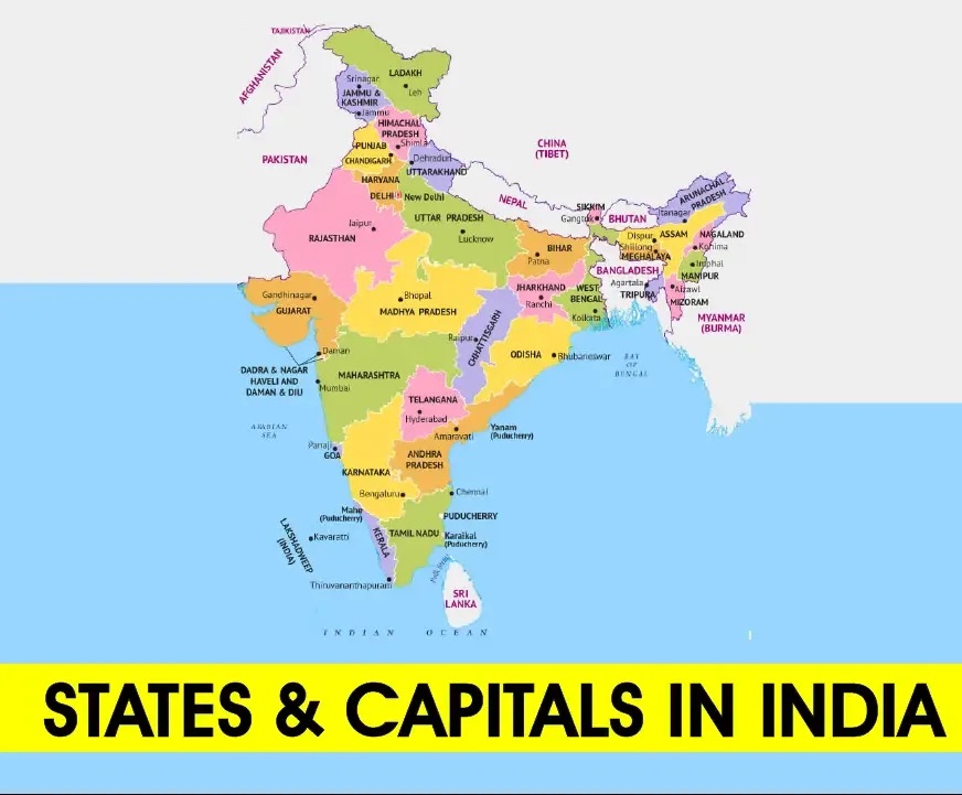 States and Capitals in India