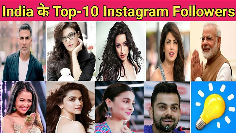 Top 10 Most Followed Instagram Handles in India