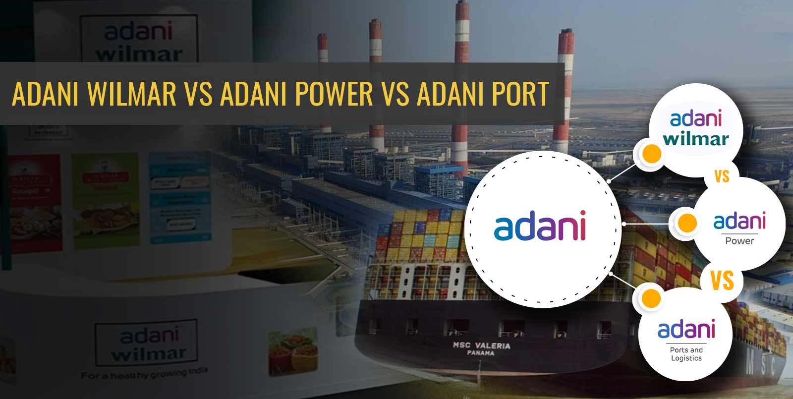 Adani Wilmar vs Adani Power vs Adani Port