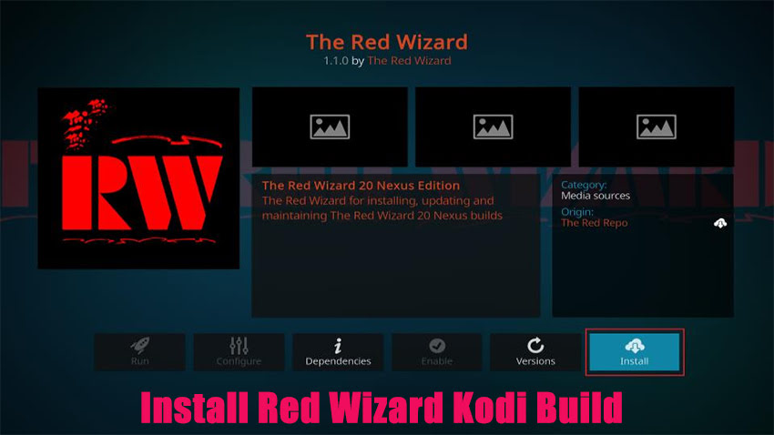Install Red Wizard Kodi Build